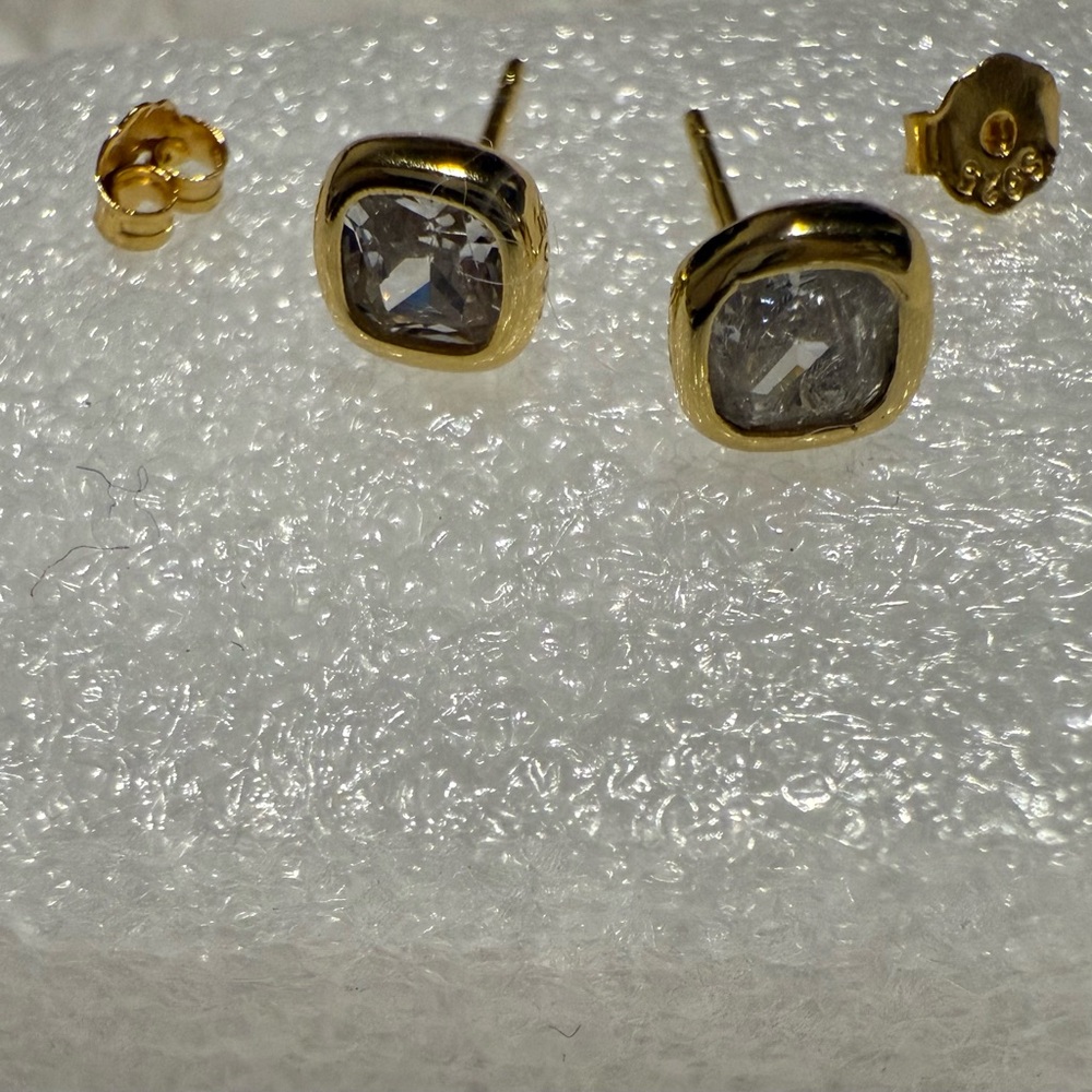 Minimalist Sterling 925 Silver Gold Mini-Stud Earrings